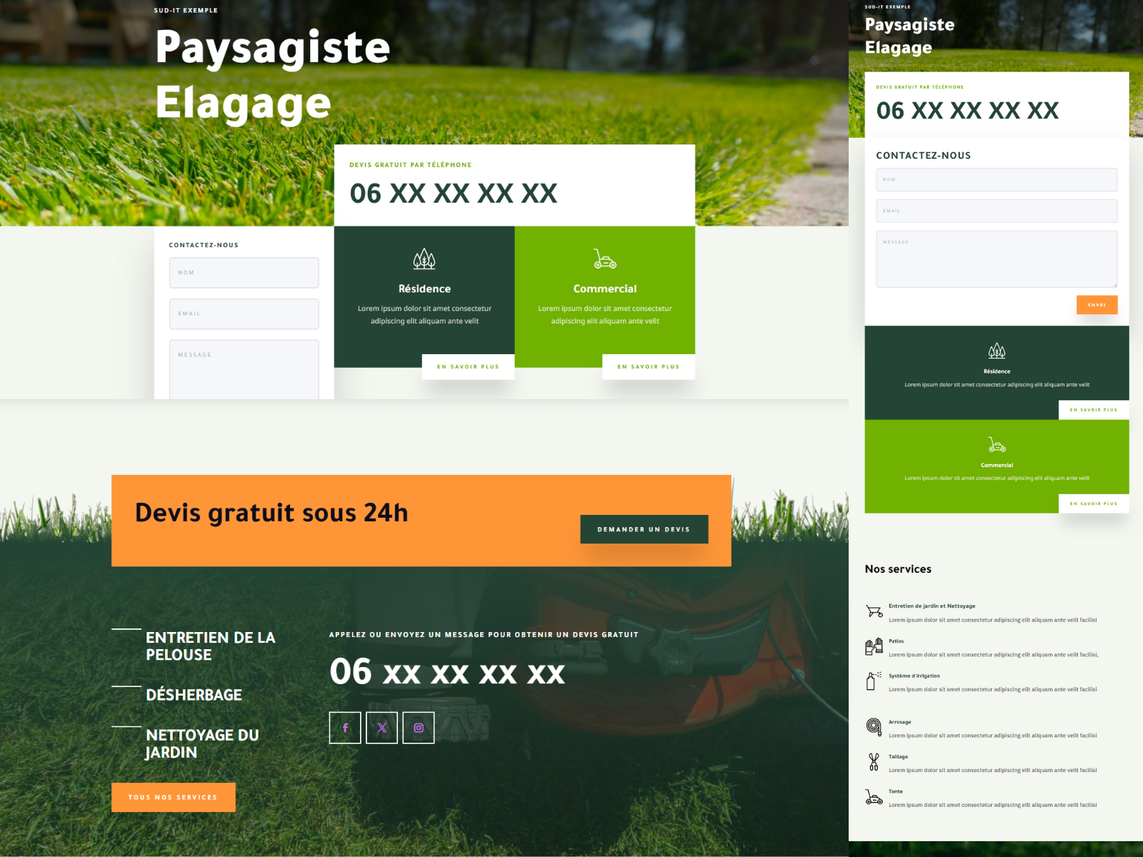 Exemple de site Paysagiste